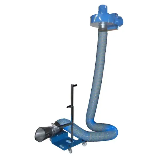 Norfi UGA afzuigset slang 6" 5 mtr (FC-3), ventilator 0,75kW, trechter