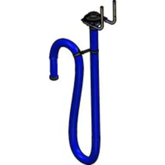 Nederman Enkelvoudig uitlaatgasafzuigsysteem met eenzijdige afzuigventilator, handmatige slangophanging (NTP) D75 mm L=5 mtr