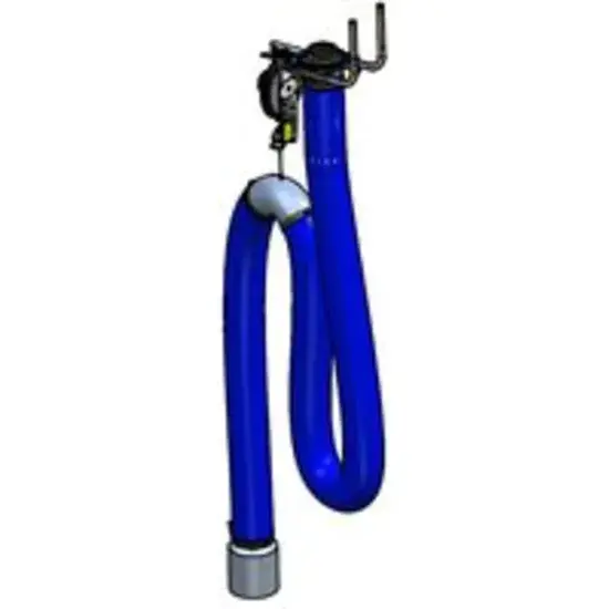 Nederman Enkelvoudig uitlaatgasafzuigsysteem met eenzijdige afzuigventilator met balancer voor slang, mondstuk (NFC) D200 mm L=6 mtr