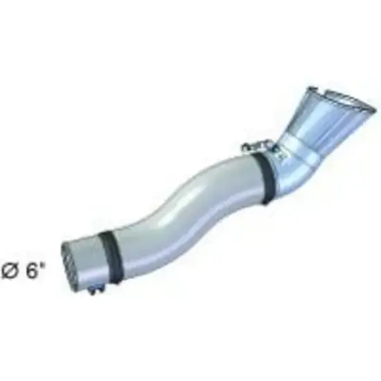 Nederman Aluminium uitlaatgastrechter voor EURO 6 uitlaatgassystemen met Kevlar slang voor hoge temperaturen D150 mm