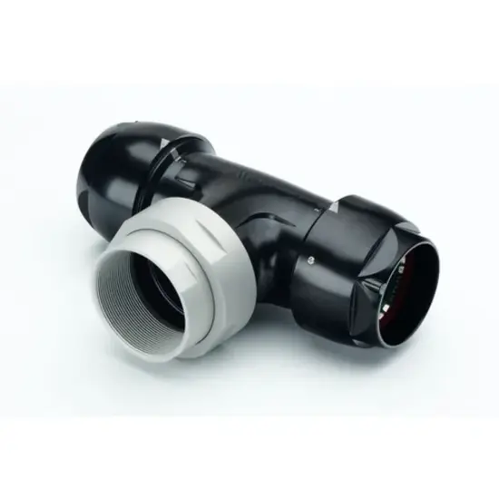 AIRnet verloop T-stuk draad bi 80 mm x 3"