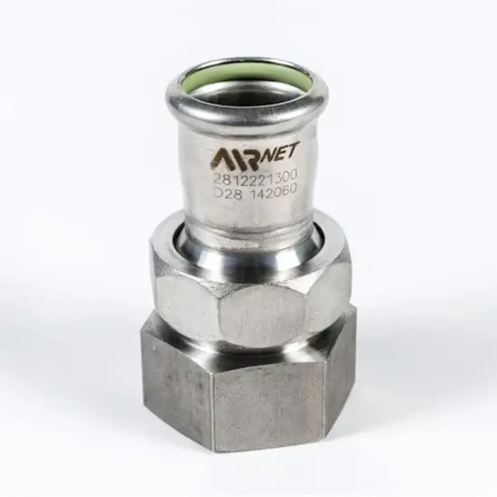 AIRnet RVS 316 verloop met BSP koppeling bi 54 mm x 2"