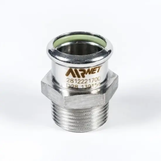 AIRnet RVS 316 nippel BSP bui 54 mm x 2"