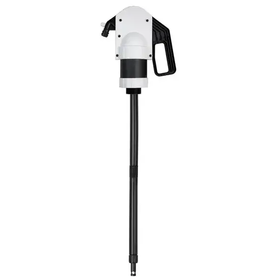 Samoa Hevelpomp met hendelbediening, polypropyleen/NBR voor 25, 50 en 205 liter vaten met smeermiddelen (wit)