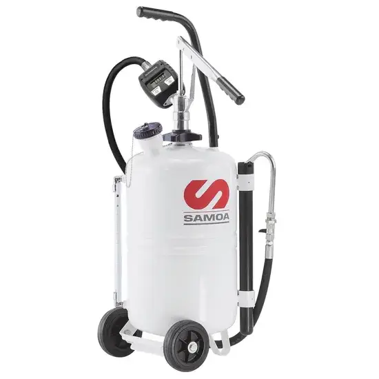 Samoa Mobiele olievulunit 25 liter, met handpomp, met drukmeter
