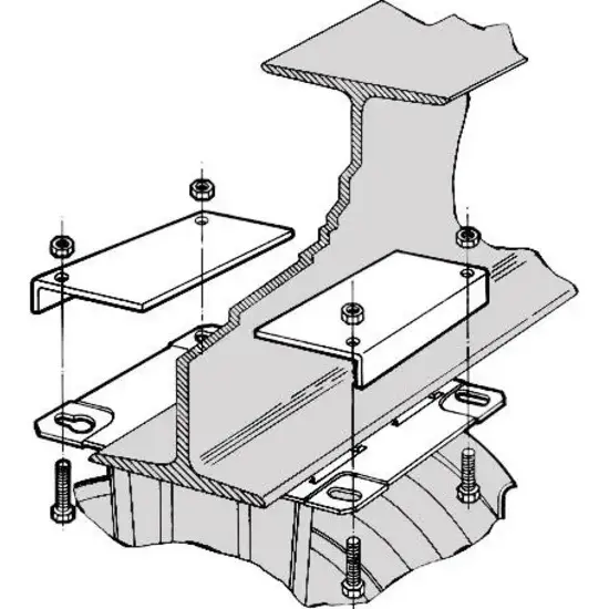 Samoa Montagebeugel voor haspel aan balk