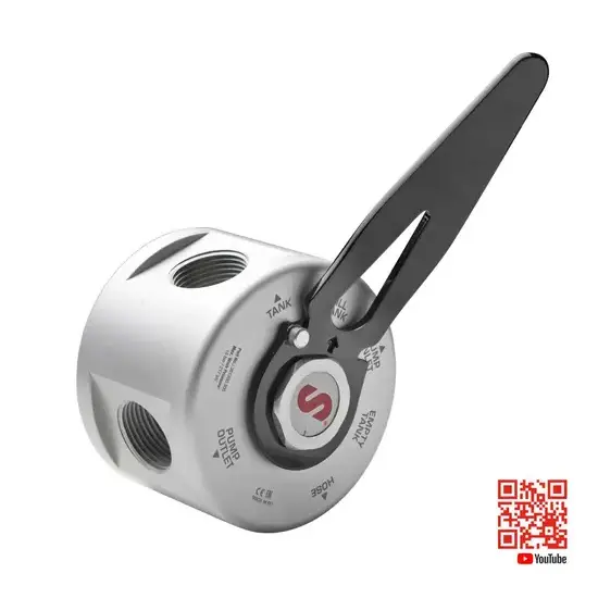 Samoa 4-weg afvoer afsluiter voor vloeistof 1"