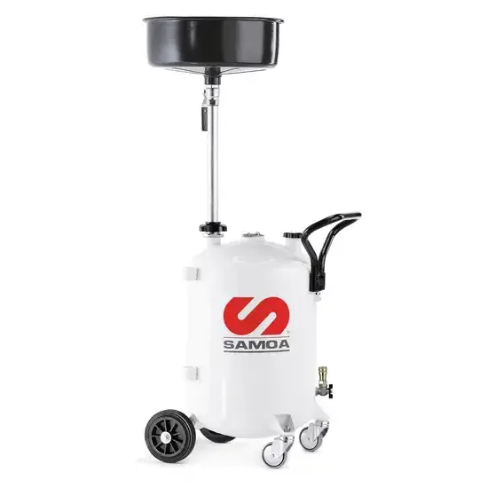 Samoa Opvangunit voor afgewerkte olie 70 liter met opvangschaal en hydrolische koppeling - leging door pomp (exclusief)