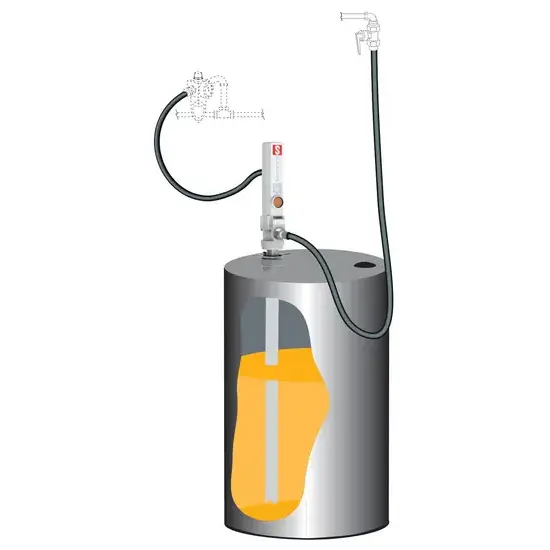 Samoa PumpMaster 2 - 3:1 pneumatische oliepompset voor 205 liter vaten - vatmontage