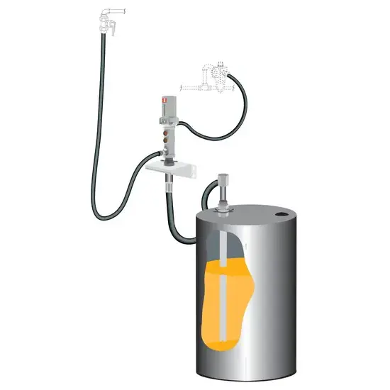 Samoa PumpMaster 4 - 3:1 pneumatische oliepompset voor 205 liter vaten - wandmontageset