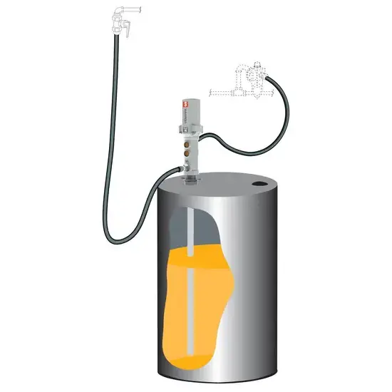 Samoa PumpMaster 4 - 3:1 pneumatische oliepompset voor 205 liter vaten - vatmontage