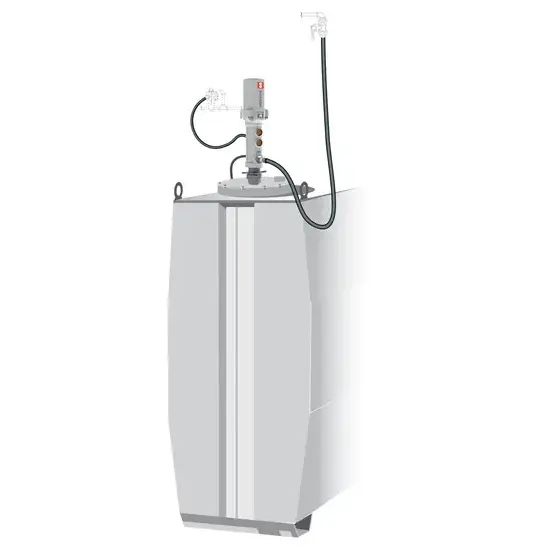 Samoa PumpMaster 4 - 5:1 pneumatische oliepompset - tankmontage