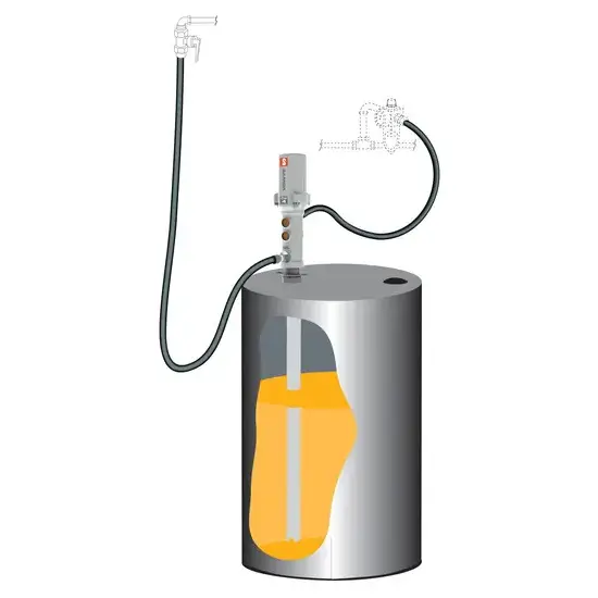 Samoa PumpMaster 4 - 5:1 pneumatische oliepompset voor 205 liter vaten - vatmontage