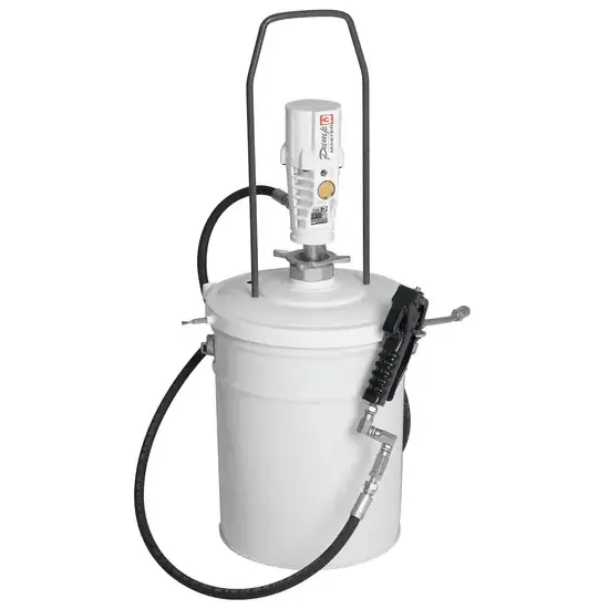 Samoa PumpMaster 3 - 55:1 pneumatische vetpompset voor 20 kg emmers - draagbaar pakket