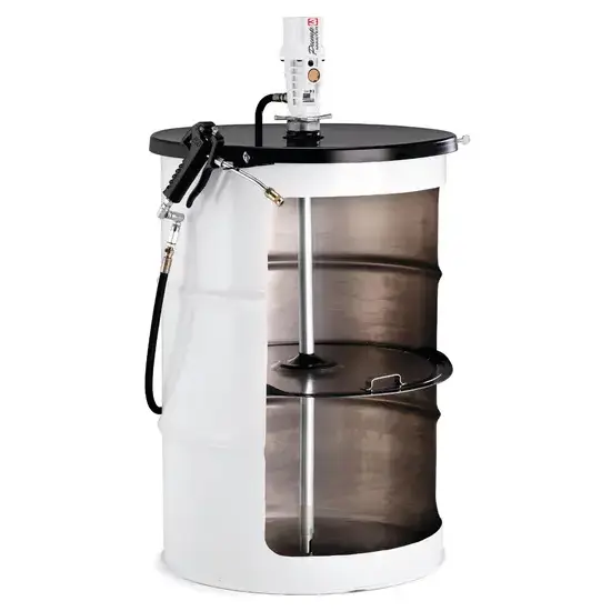 Samoa PumpMaster 3 - 55:1 pneumatische vetpompset voor 185 kg vaten - stationair pakket