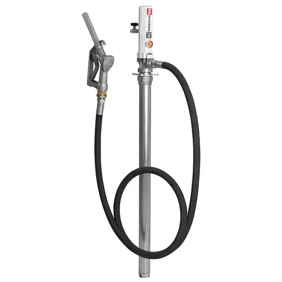 Samoa PumpMaster 2 - 1:1 pneumatische oliepompset met spuitmond voor 205 liter vaten hoog volume