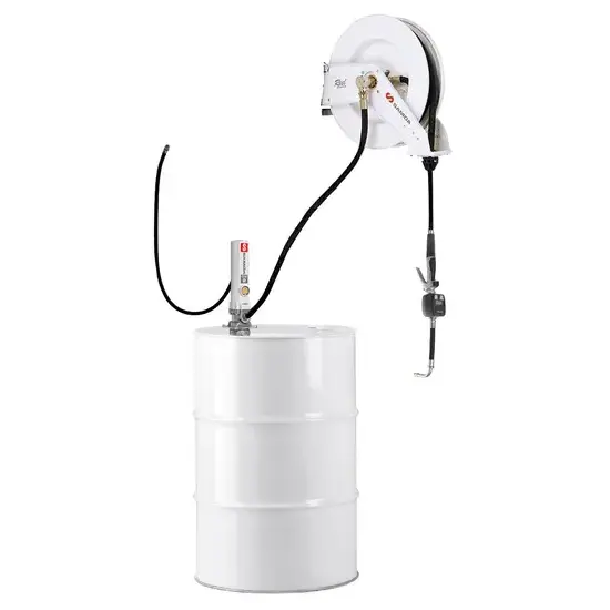 Samoa PumpMaster 2 - 3:1 pneumatische oliepompset voor 205 liter vaten - met RM-12 haspel