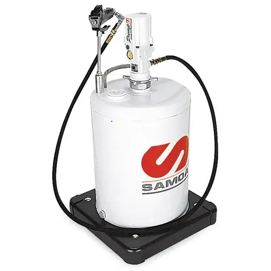 Samoa PumpMaster 3 - 55:1 pneumatische vetpompset voor 12,5 tot 20 kg emmers - mobiele pakket, afgeschermde pakket