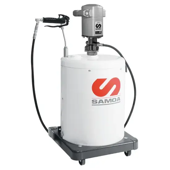 Samoa PumpMaster 35 - 60:1 pneumatische vetpompset voor 20 kg emmers - mobiel pakket