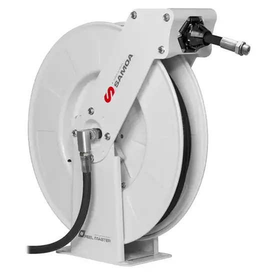 Samoa Slanghaspel, heavy duty, RM-12L serie, 15 mtr, 3/8", hoge druk heet water (tot 100 °c)