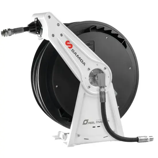 Samoa Slanghaspel, enkele arm aluminium, RM-12S serie, 10 mtr, 1/2", smeerolie