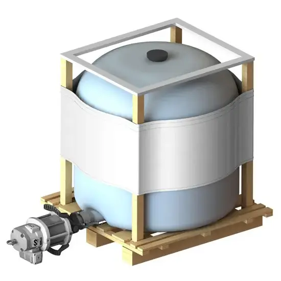 Samoa PumpMaster 60 - 12:1 pneumatische vetpompset - tank horizontaal gemonteerd