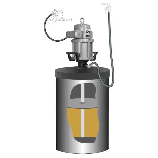 Samoa PumpMaster 60 - 80:1 pneumatische vetpompset voor 50 kg vaten
