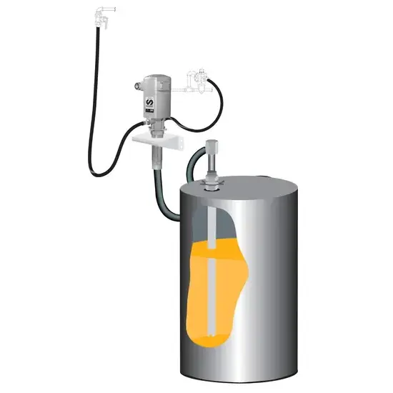 Samoa PumpMaster 35 - 5:1 pneumatische oliepompset voor 205 liter vaten - wandmontage