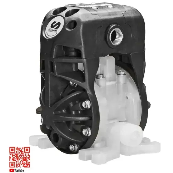 Samoa DirectFlo series DC20 pneumatische dubbelmembraanpomp PP-PTFE-hytrel-PTFE 1/4"