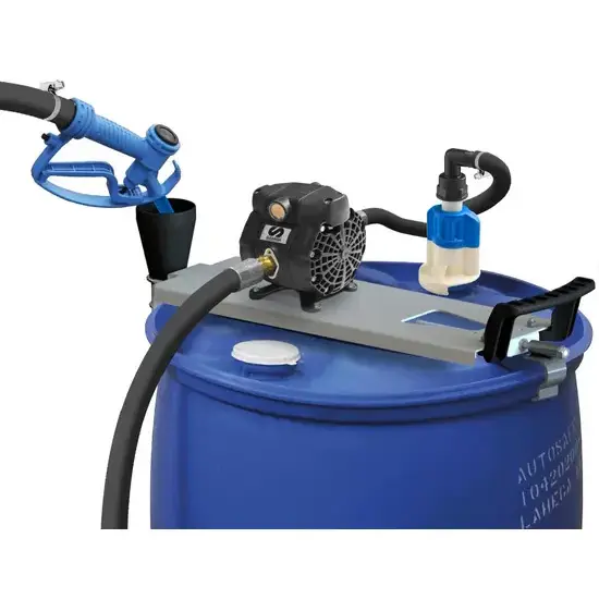 Samoa DirectFlo series DF50 - 1:1 AdBlue/DEF mobiele pneumatische pompset op vat of IBC-tank met handmatige spuitmond