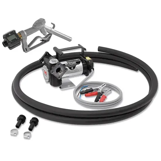 Samoa Polux series 12 V DC elektrische pompset voor diesel met spuitmond, meter en zuigpakkket, 40 l/min
