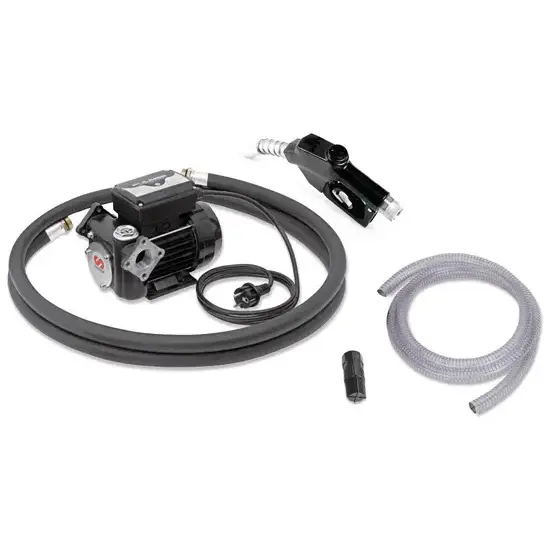 Samoa Polaris series 230 V AC stationaire elektrische pompset voor diesel met automatische spuitmond en aanzuigstationaire set, 50 l/min