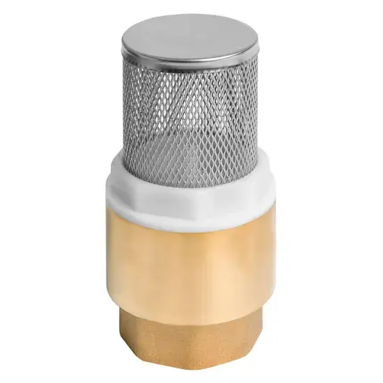 Samoa Voetklep voor zuigbuis met filter, messing, 1" BSP (F)