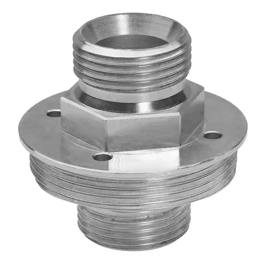 Samoa Hydraulische adapter voor pomp, vat en zuigset 2 x 1" BSP (M) / 2" BSP (M)