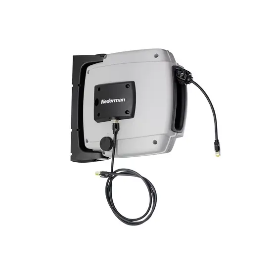 Nederman Kabelhaspel D20 met UTP ethernet CAT7 kabel 12 mtr
