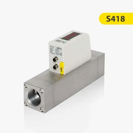 SUTO iTEC S418 Compacte flowsensor voor perslucht en gassen (Pro-inline)
