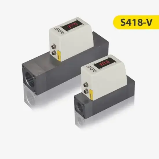 SUTO iTEC S418-V Compacte flowmeter voor vacuümtoepassingen (inline-sensor)