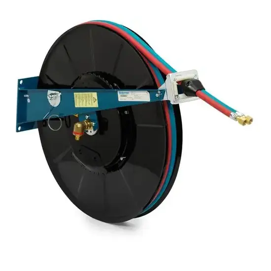 Nederman Slanghaspel 876 (zuurstof, acetyleen) met slang 2 Mpa 2x1/4" L=18 mtr