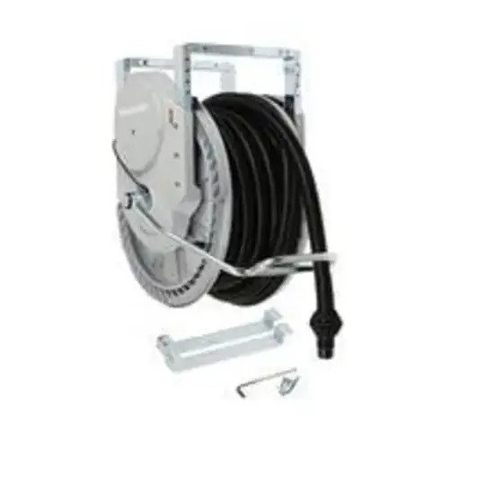 Nederman Slanghaspel 881 ATEX grijs (hoog vacuum) met slang (PE/C) D38 mm L=10 mtr