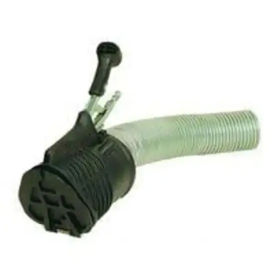 Nederman Rubber uitlaatgasmondstuk, driehoekig, met veerbediende klep, beschermrooster en CO-sonde opening D100 mm